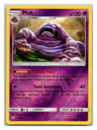Muk 63/181 Team Up (Reverse Holo) (Exc Condition)
