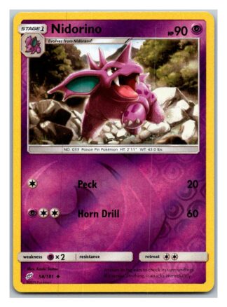 Nidorino 58/181 Team Up (Reverse Holo) (Exc Condition)