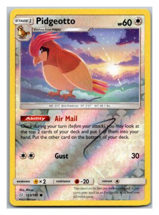Pidgeotto 123/181 Team Up (Reverse Holo) (Exc Condition)