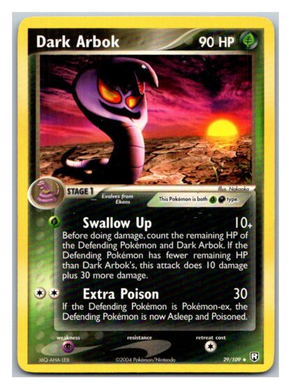 Dark Arbok 29/109 Team Rocket Returns (Uncommon) (Exc Condition)