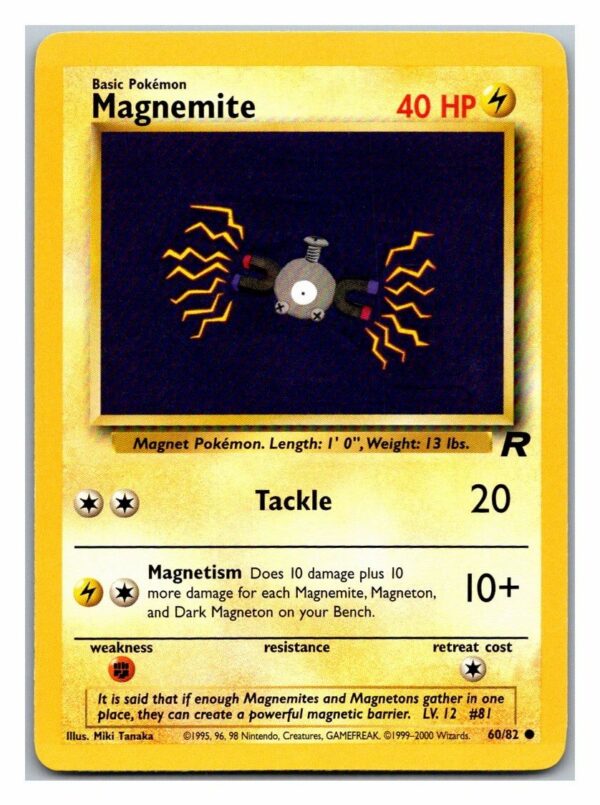 Magnemite 60/82 Team Rocket (Common) (Unlimited Played Condition)