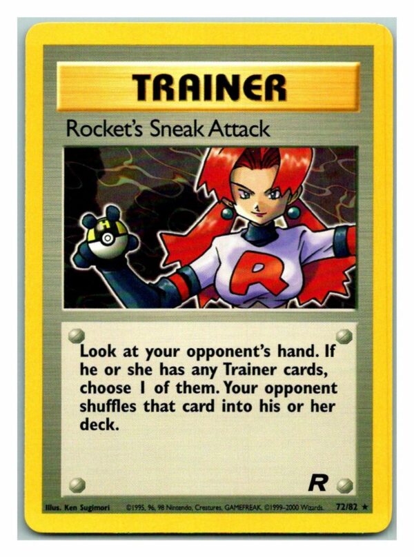 Rocket's Sneak Attack 72/82 Team Rocket (Rare) (Unlimited Lightly Played Condition)