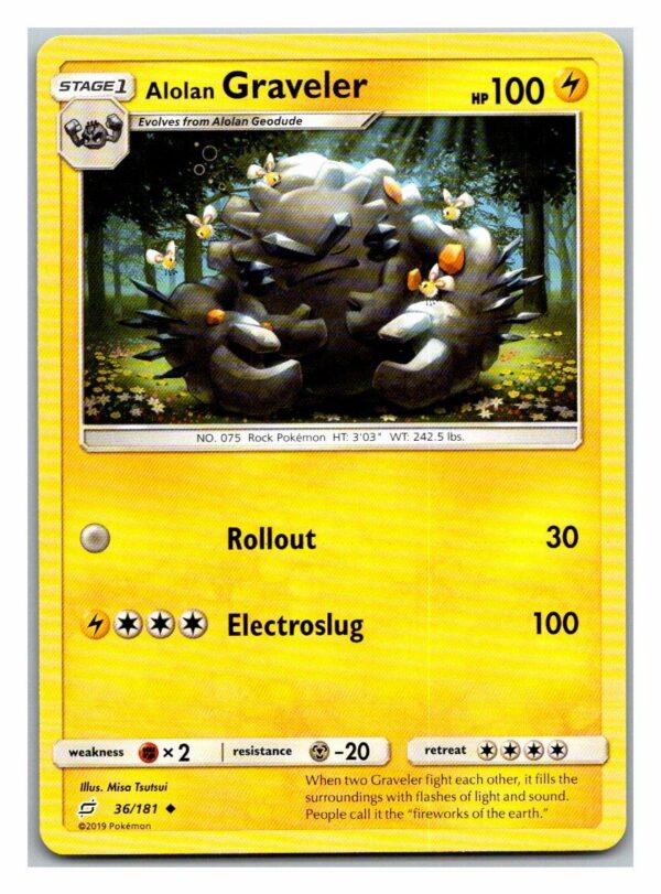 Alolan Graveler 36/181 Team Up (Uncommon) (Exc Condition)