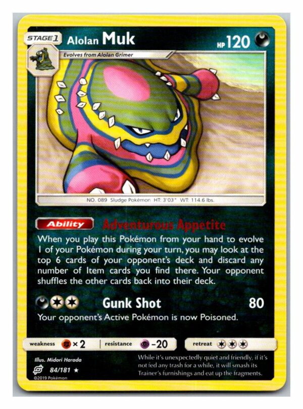 Alolan Muk 84/181 Team Up (Rare) (Exc Condition)