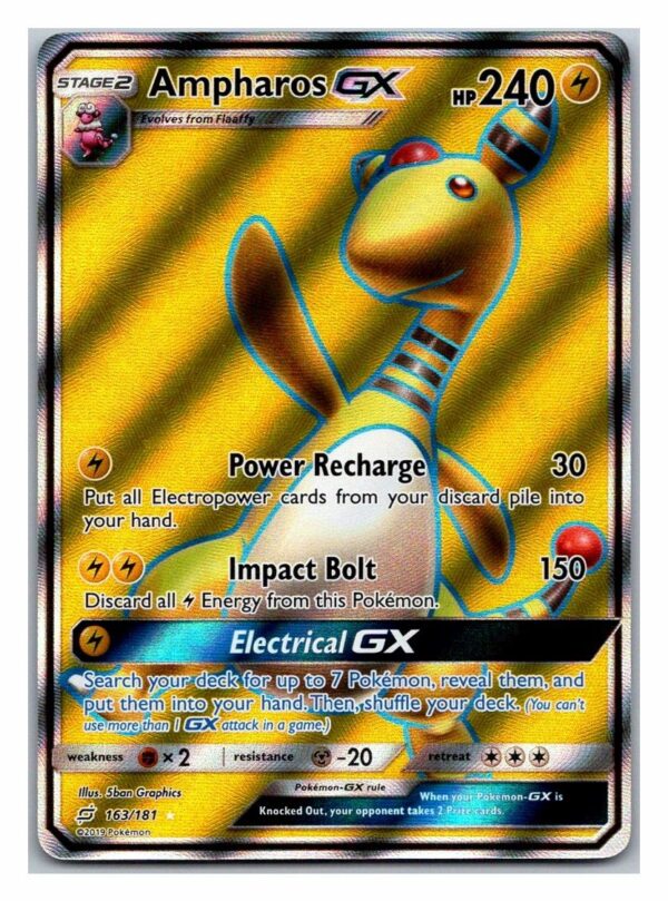 Ampharos GX 163/181 Team Up (Ultra Rare) (Exc Condition)