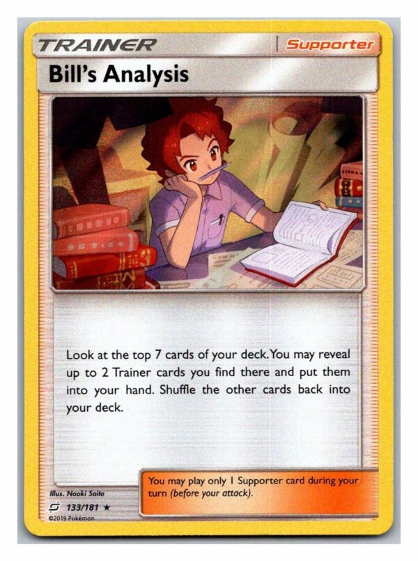 Bill's Analysis 133/181 Team Up (Holo) (Exc Condition)
