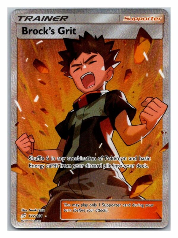 Brock's Grit 172/181 Team Up (Ultra Rare) (Exc Condition)