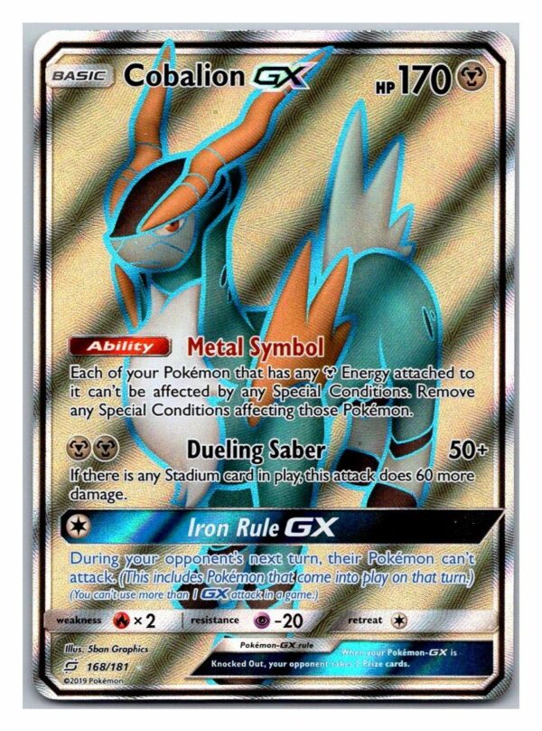 Cobalion GX 168/181 Team Up (Ultra Rare) (Exc Condition)
