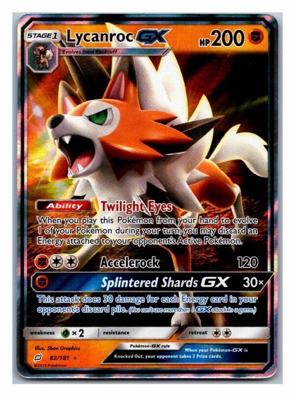 Lycanroc GX 82/181 Team Up (Ultra Rare) (Exc Condition)