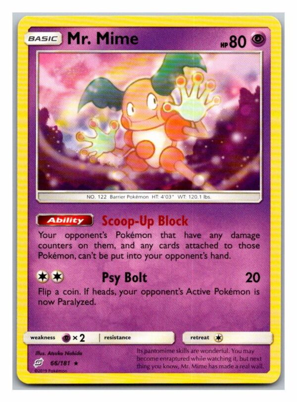Mr. Mime 66/181 Team Up (Rare) (Exc Condition)