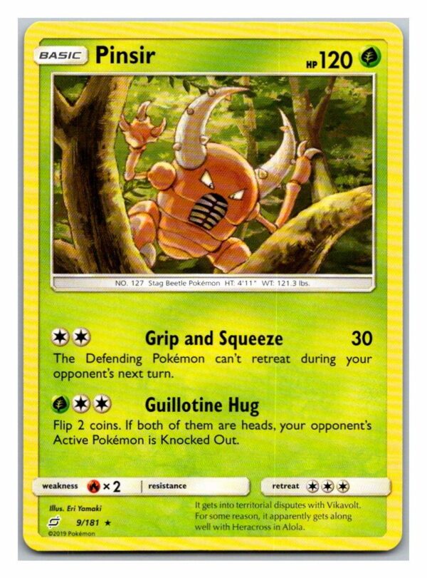 Pinsir 9/181 Team Up (Rare) (Exc Condition)