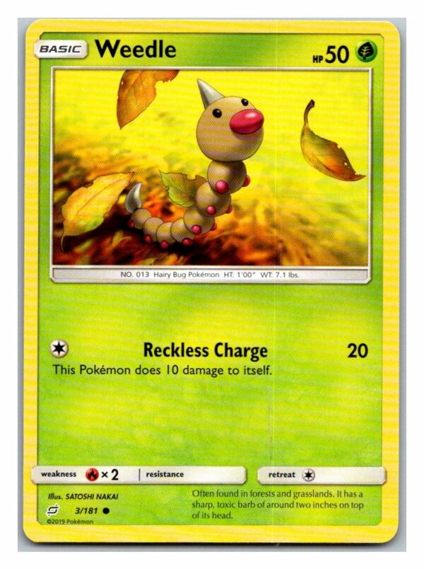 Weedle 3/181 Team Up (Common) (Exc Condition)