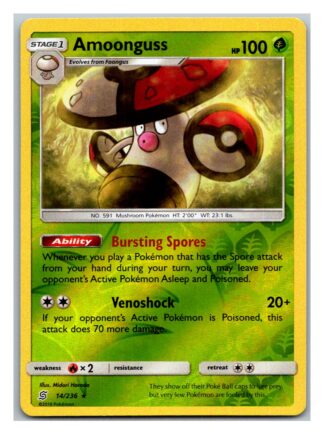 Amoonguss 14/236 Unified Minds (Reverse Holo) (Exc Condition)