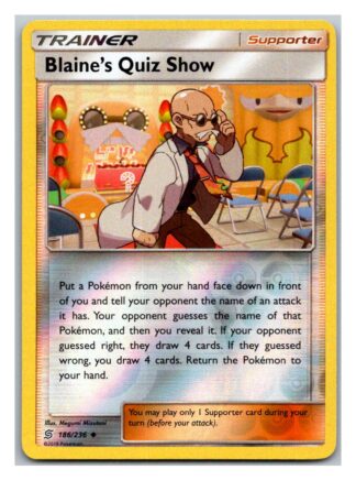Blaine's Quiz Show 186/236 Unified Minds (Reverse Holo) (Exc Condition)