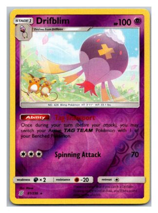 Drifblim 81/236 Unified Minds (Reverse Holo) (Exc Condition)
