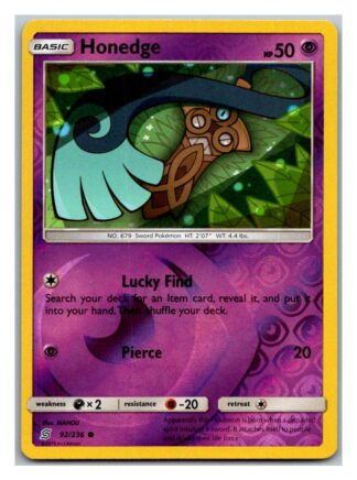 Honedge 92/236 Unified Minds (Reverse Holo) (Exc Condition)