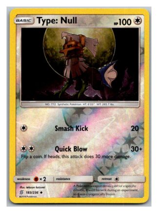 Type: Null 183/236 Unified Minds (Reverse Holo) (Exc Condition)