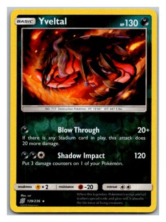 Yveltal 139/236 Unified Minds (Reverse Holo) (Exc Condition)