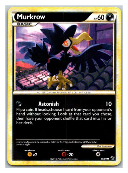 Murkrow 58/90 Undaunted (Common) (LP Condition)