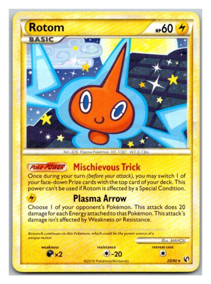 Rotom 20/90 Undaunted (Rare) (P Condition)