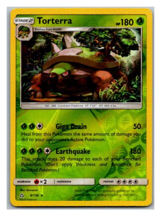 Torterra 9/156 Ultra Prism (Reverse Holo) (Exc Condition)