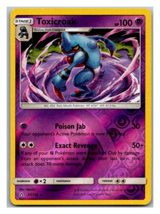 Toxicroak 57/156 Ultra Prism (Reverse Holo) (Exc Condition)