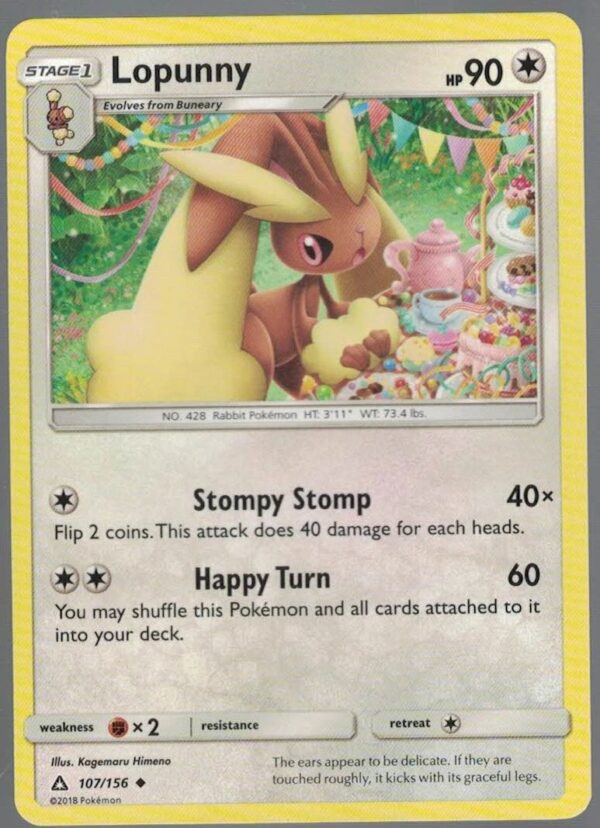 Lopunny 107/156 Ultra Prism (Uncommon) (Exc Condition)