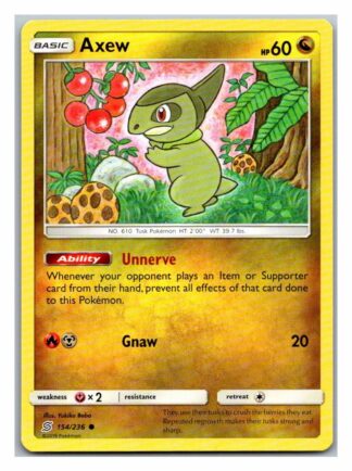 Axew 154/236 Unified Minds (Common) (Exc Condition)