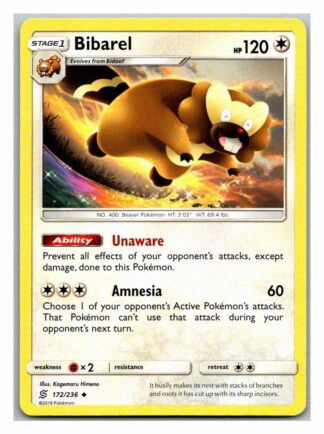 Bibarel 172/236 Unified Minds (Uncommon) (Exc Condition)