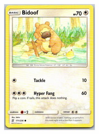 Bidoof 171/236 Unified Minds (Common) (Exc Condition)