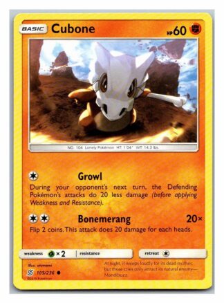 Cubone 105/236 Unified Minds (Common) (Exc Condition)