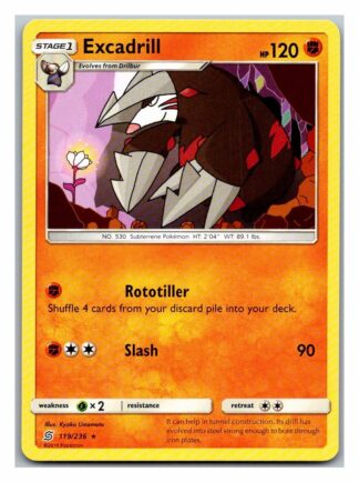 Excadrill 119/236 Unified Minds (Rare) (Exc Condition)