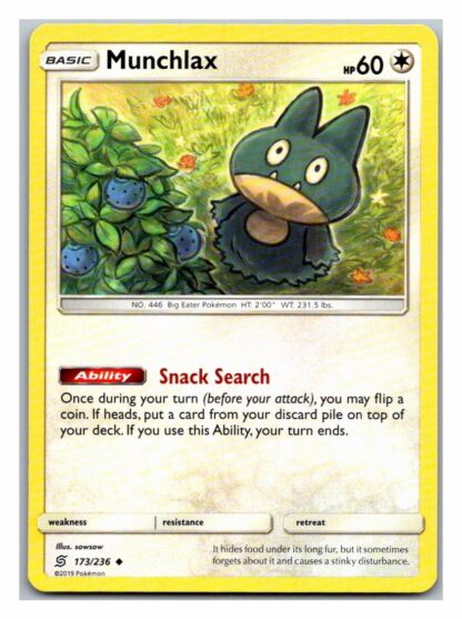 Munchlax 173/236 Unified Minds (Uncommon) (Exc Condition)