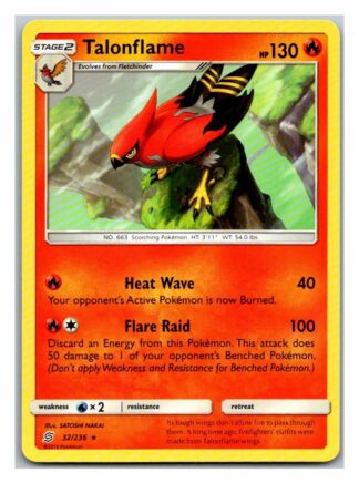 Talonflame 32/236 Unified Minds (Rare) (Exc Condition)