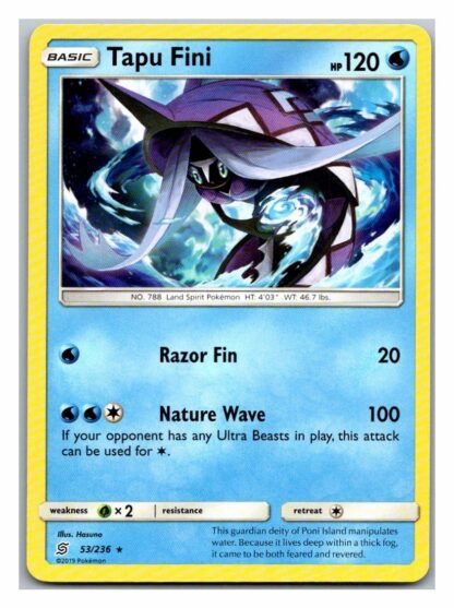 Tapu Fini 53/236 Unified Minds (Rare) (Exc Condition)