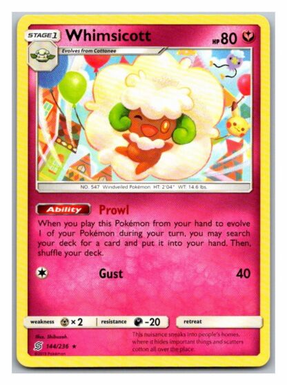 Whimsicott 144/236 Unified Minds (Rare) (Exc Condition)