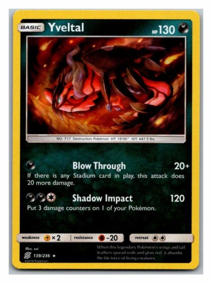 Yveltal 139/236 Unified Minds (Holo) (Exc Condition)
