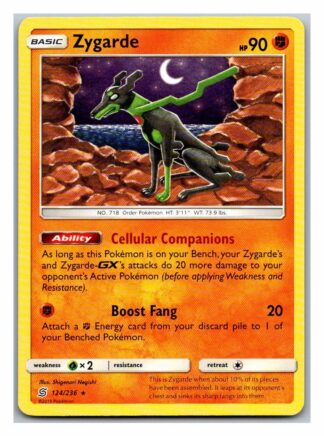 Zygarde 124/236 Unified Minds (Rare) (Exc Condition)