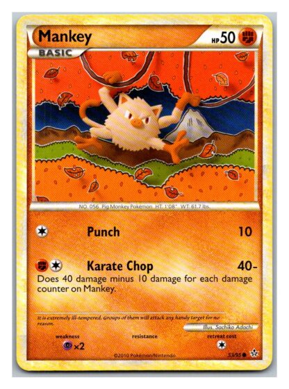 Mankey 53/95 Unleashed (Common) (Exc Condition)