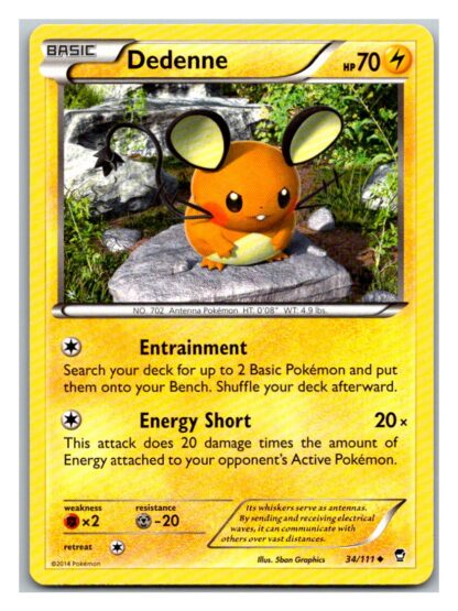 Dedenne 34/111 Furious Fists (Uncommon) (Exc Condition)