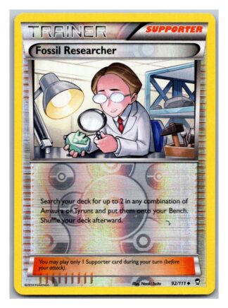 Fossil Researcher 92/111 Furious Fists (Reverse Holo) (LP Condition)