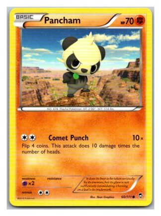 Pancham 60/111 Furious Fists (Common) (Exc Condition)