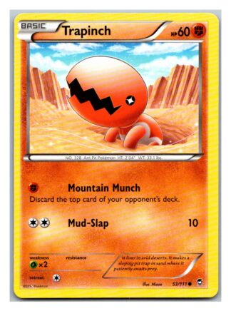 Trapinch 53/111 Furious Fists (Common) (Exc Condition)