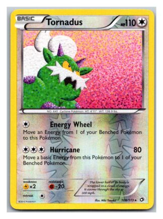 Tornadus 108/113 Legendary Treasures (Reverse Holo) (Exc Condition)