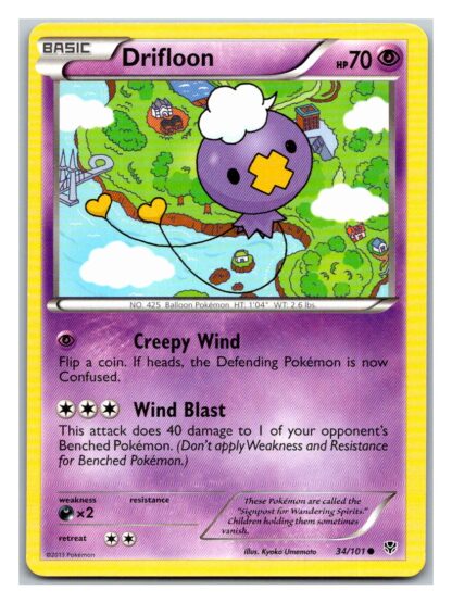 Drifloon 34/101 Plasma Blast (Common) (LP Condition)