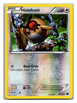 Hoothoot 91/116 Plasma Freeze (Reverse Holo) (Exc Condition)