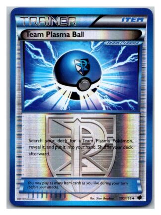 Team Plasma Ball 105/116 Plasma Freeze (Reverse Holo) (Exc Condition)