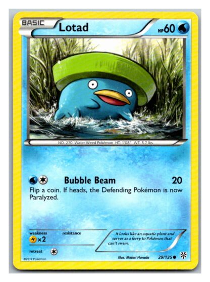 Lotad 29/135 Plasma Storm (Common) (LP Condition)
