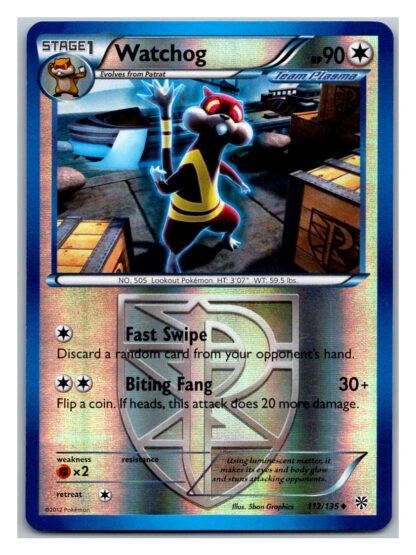 Watchog 112/135 Plasma Storm (Exc Condition) (Reverse Holo)