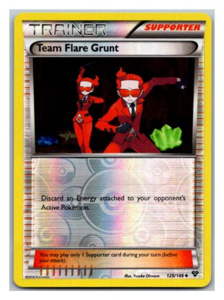 Team Flare Grunt 129/146 XY Base Set (Reverse Holo) (LP Condition)